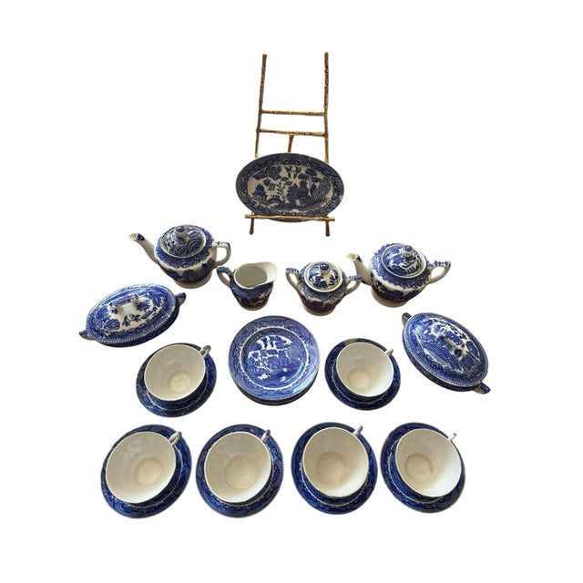 Miniature Blue Willow Children’s Tea Set – 30 Pieces – Occupied Japan Delightfully detailed and richly patterned, this...