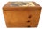 Vintage Mid 20th Century Handcrafted Pine Wood Storage Box With Velvet Lining For Sale
