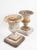 Pair of Vintage Cast Iron Campana Urns on Weathered Cast Stone Bases For Sale - Image 4 of 12