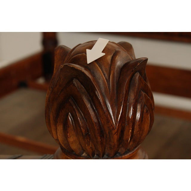 Tommy Bahama British Colonial Style Queen Poster Bed For Sale - Image 9 of 18