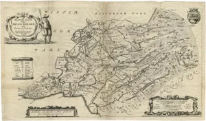 Antique Map of Zevenwouden in Friesland by Schotanus, 1664