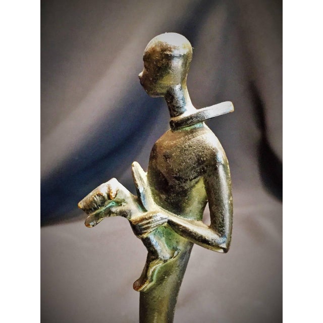 Art Deco Art Deco Bronze and Green Agate Sculptural Vide Poche, ca. 1920s For Sale - Image 3 of 7