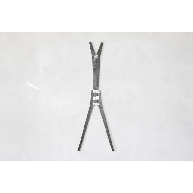 Signes Double Wall Sculpture in Natural Steel by Jean-Baptiste Van Den Heede For Sale - Image 4 of 6