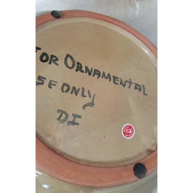 2000 - 2009 Painted Ceramic Bowl With Lid For Sale - Image 5 of 8