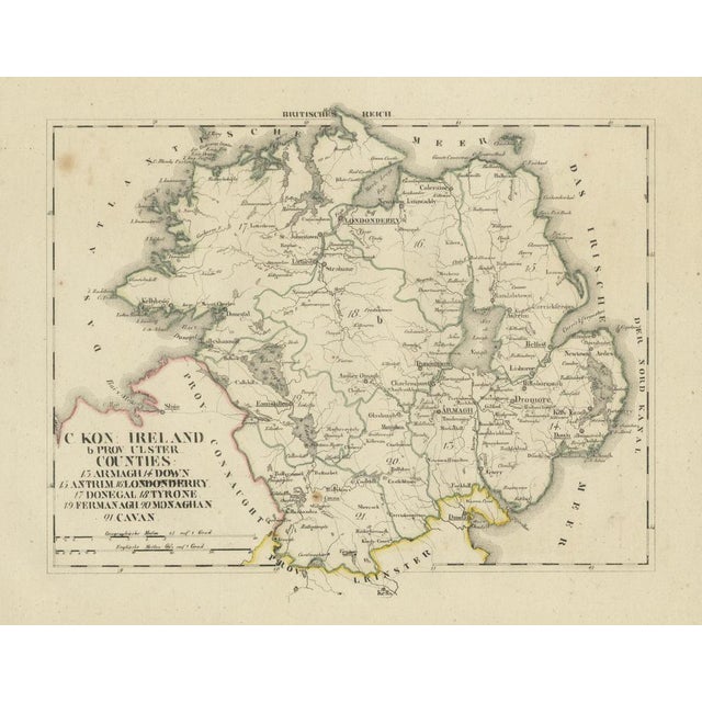Paper Antique Map of Ulster, 1830 For Sale - Image 7 of 8