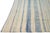 Modern Moroccan Style Handmade Stripe Pattern Ivory and Blue Wool Rug For Sale - Image 9 of 10