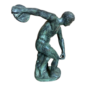 Late 19th Century The Discus Thrower (Discobolus), Antique Bronze Statue After Myron