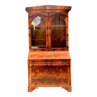 Vintage Empire Drop Front Secretary Desk For Sale