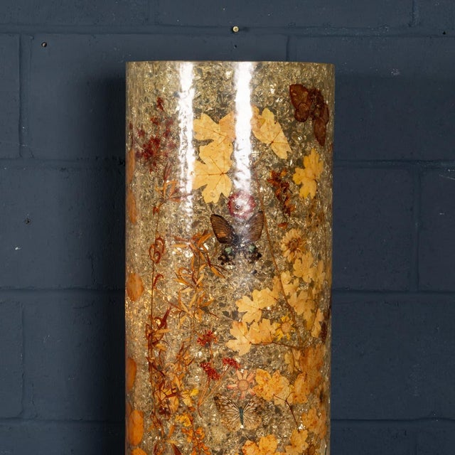 Vintage 20th Century French Resin & Botanical Table Lamp from Accolay, 1970 For Sale - Image 9 of 18