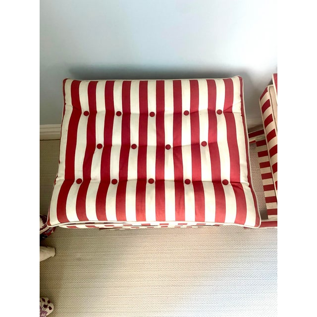 Art Deco Pair of Vintage Parsons X Benches For Sale - Image 3 of 6