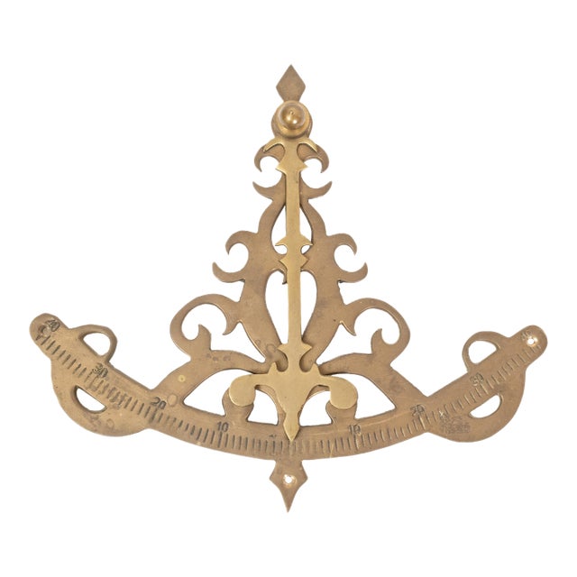 Mid-20th Century Solid Brass Inclinometer For Sale