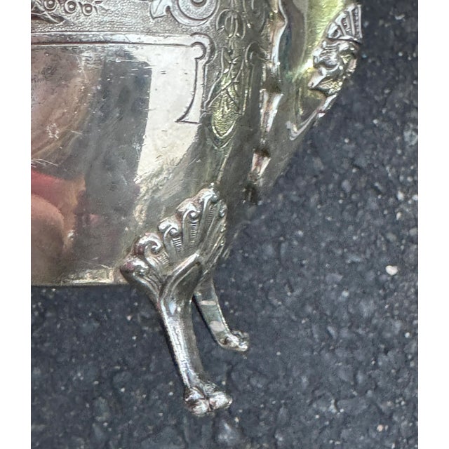 Metal Late 19th Century Reed & Barton 5 Piece Silver Plate Lions Feet Tea Set #2405 1869- 6 Pieces For Sale - Image 7 of 12