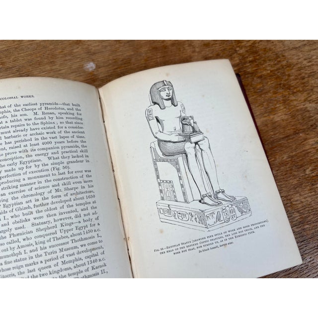Fascinating Antique Leather Bound Book a Manual of Sculpture Egyptian Greek Roman Art Victorian Grand Tour Library Decor For Sale - Image 9 of 15