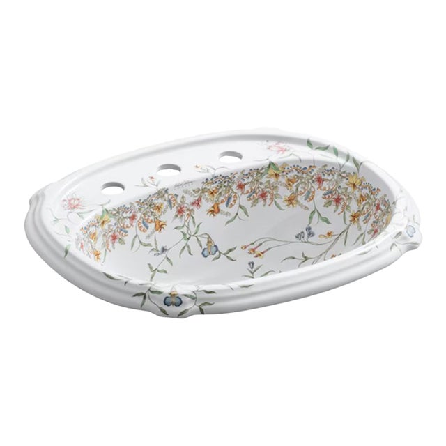 Kohler Artist Edition Garland White Drop-in Oval Traditional Bathroom Sink For Sale