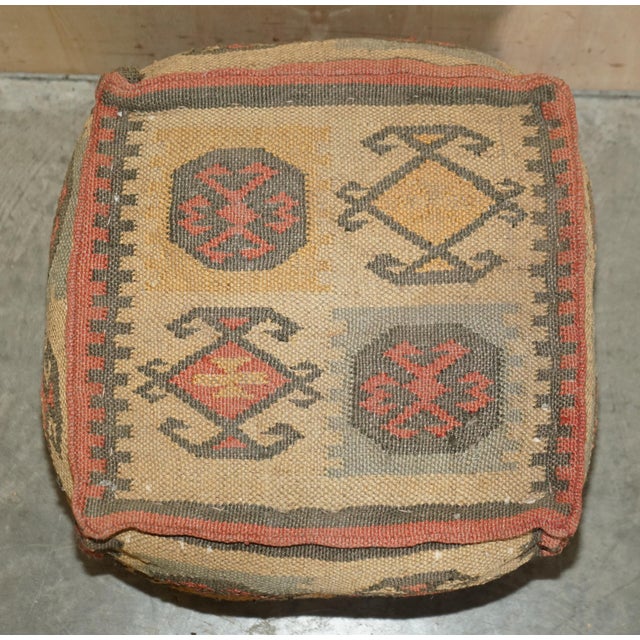 1960s Vintage George Smith Style Kilim Cube Stools, 1960s, Set of 4 For Sale - Image 5 of 18