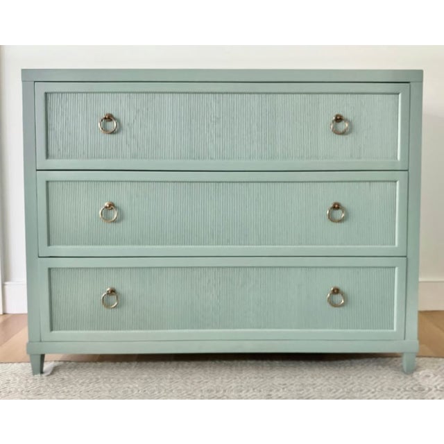 This beautiful green Highland House Luca Chest is in pristine condition, has never been used. It has a clean, classic look...