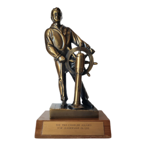 1960's Vintage Bronze Sailor Sculpture, Signed