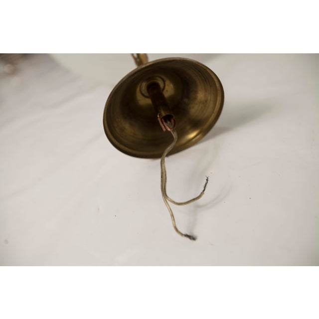 Gold Italian Chandelier in Ribbed Glass and Brass, 1960s For Sale - Image 8 of 18