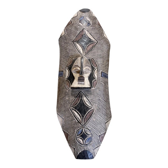 Large Vintage African Bamileke Tribe Shield Cameroon 43" H For Sale