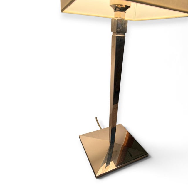 2010s Modern Silver Table Lamps- A Pair For Sale - Image 5 of 5