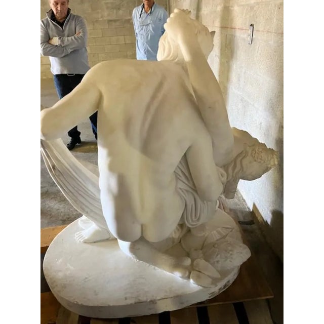This stunning sculpture depicts a man and a woman in all their glory, crafted from high-quality marble. The intricate...