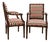 Early 20th Century French Louis XVI Style Square Back Hand-Carved Wood Armchairs - A Pair For Sale