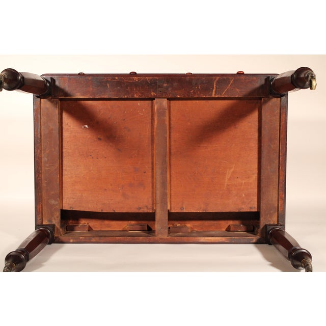 William IV Mahogany Writing Table With a Tooled Leather Top For Sale - Image 12 of 13