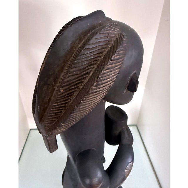 Black African Fang Reliquary Wood Figurative Statue Gabon For Sale - Image 8 of 16