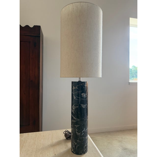 Robert Sonneman Cylindrical Marble Lamp For Sale - Image 10 of 17