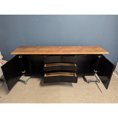 Black Lacquered Sideboard by Jean Clause Mahey For Sale - Image 5 of 10