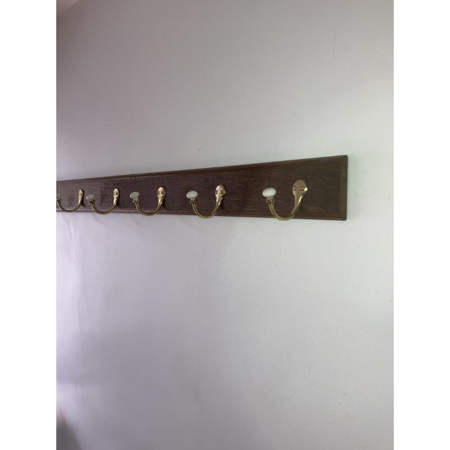 English Oak Coat Rack, 1890s For Sale - Image 3 of 5
