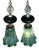 Art Glass Aqua Black Pendant Light For Sale - Image 9 of 18