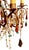 Antique Italian Iron and Colored Crystal Chandelier With Crystal Beading For Sale - Image 12 of 18