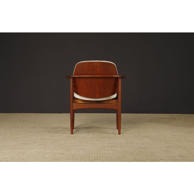Teak and Bouclé Dining Chairs by Arne Hovmand-Olsen, 1960s - Set of 6 For Sale - Image 9 of 12
