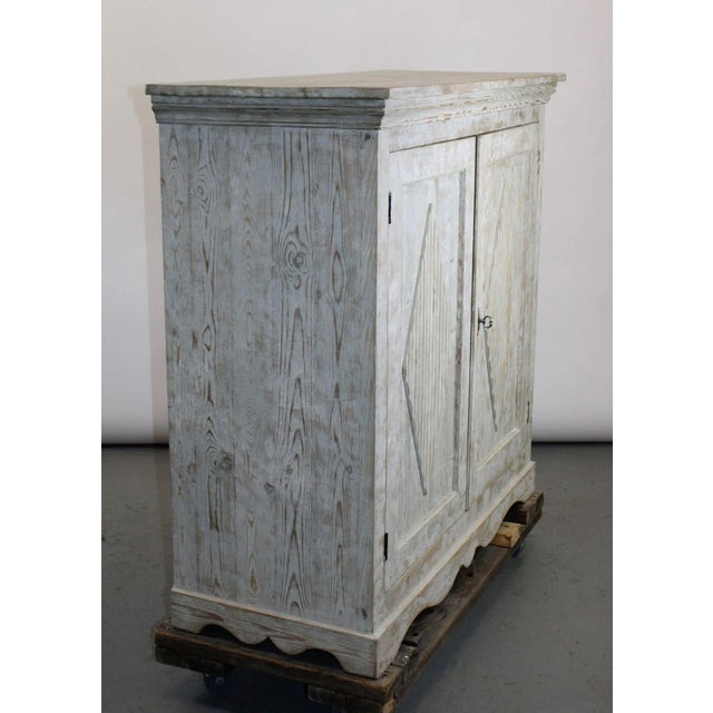 Swedish Blue Paint, Pine Two-Door Buffet, Late 18th / Early 19th C For Sale In Houston - Image 6 of 6