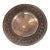 Vintage Egytian Hammered Sculptured Copper Platter/ Bowl With French Fluer- De- Lis and Bee Symbol For Sale