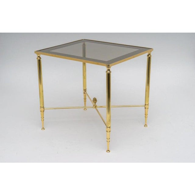 1970s Maison Jansen Brass Nesting Tables - Set of 3 For Sale - Image 5 of 12