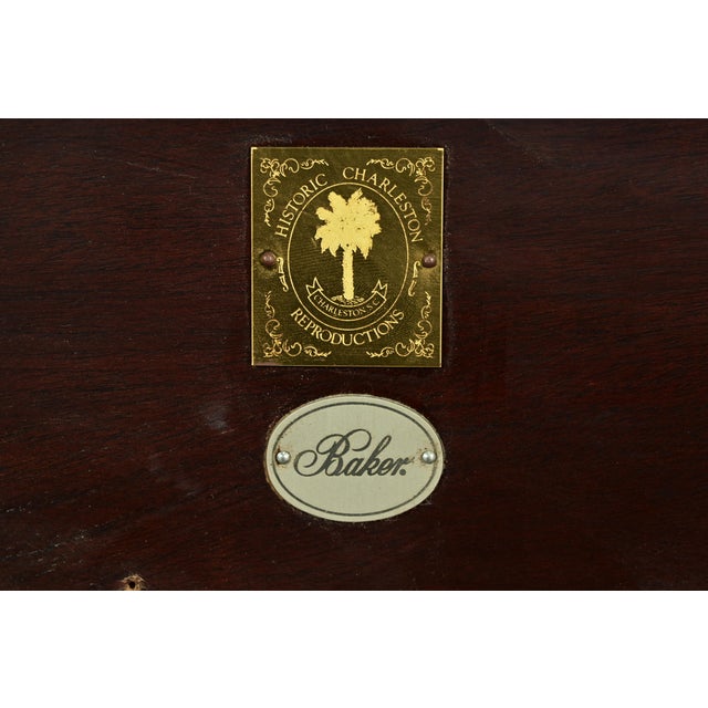 Baker Furniture Historic Charleston Collection Georgian Carved Mahogany King Size Poster Bed For Sale - Image 11 of 12