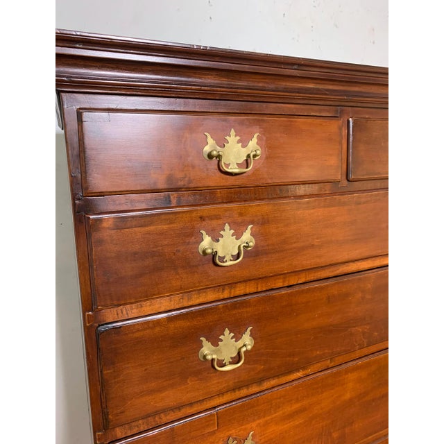Late 18th Century Circa 1780s Antique American Chippendale Chest on Frame For Sale - Image 5 of 13