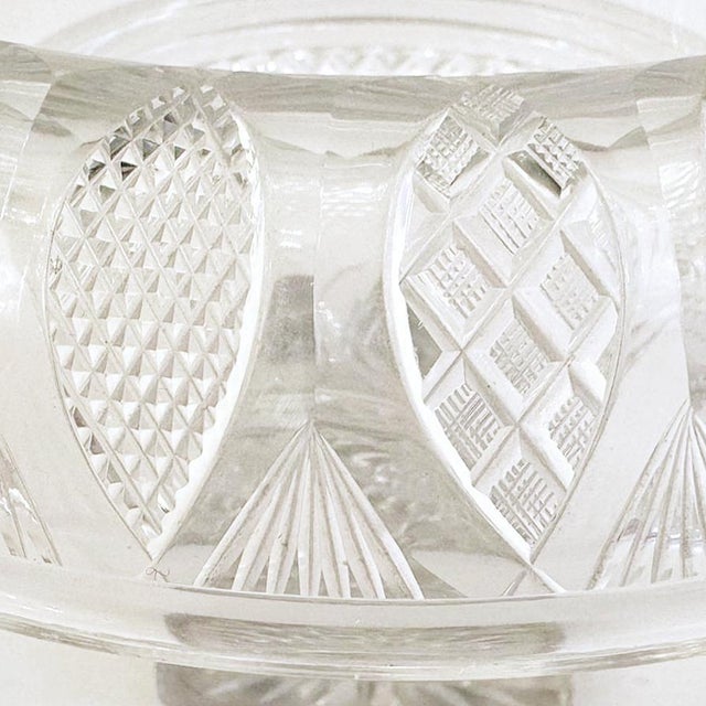 Glass Crystal Footed Bowl from Vonêche For Sale - Image 7 of 16