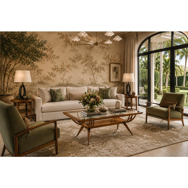 Designed by Giuseppe Scapinelli, this exceptional coffee table embodies the sculptural sophistication and structural...