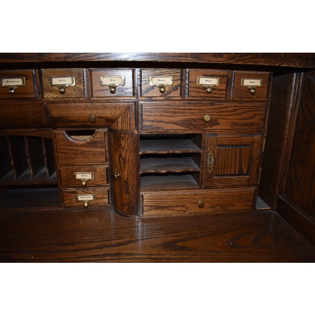 Traditional Oak Crest Manufacturing Rolltop Desk Chairish