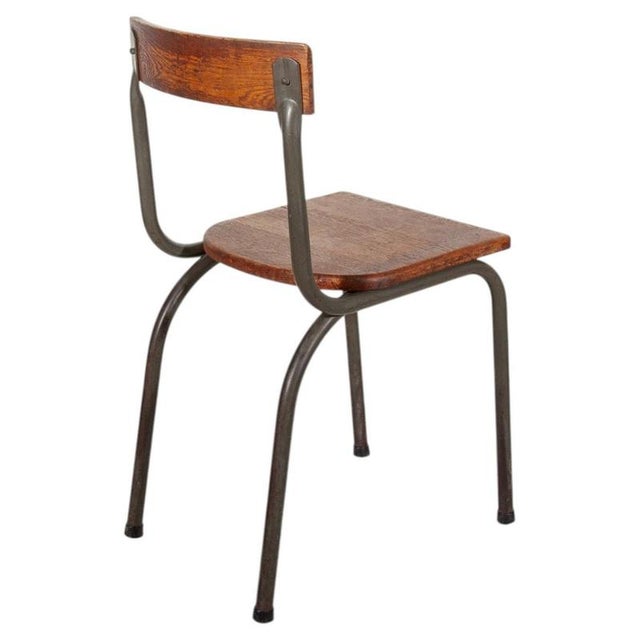 Mid-Century Modern Industrial School Chair by Willy Van Der Meeren for Tubax, 1950s For Sale - Image 12 of 12