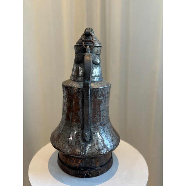 Rustic Antique Hand-Hammered Middle Eastern Dallah Coffee Pot For Sale - Image 3 of 7