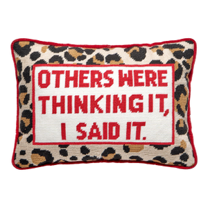 Others Were Thinking It Embroidered Needlepoint Pillow, 10" x 14"