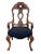 Brown Venetian Style Wood Arm Chair With Silk For Sale - Image 8 of 9