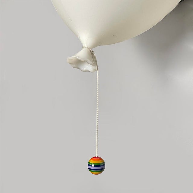 Plastic Italian Modern Ballon Wall Lamp in Plastic by Yves Christin for Bilumen, 1980s For Sale - Image 7 of 14