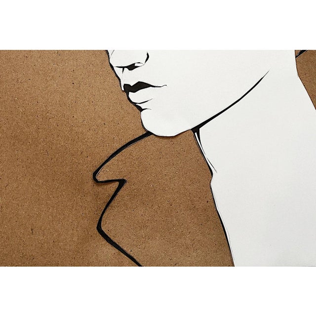 Sarah Myers "Fashionable" Contemporary Original Collage With Frame For Sale - Image 4 of 5