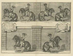 After Cavendish, Illustration of the Schooling of Horses in the Early 18th Century, 1740, Print