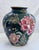 Fitz and Floyd Vintage Green Chinoiserie Vase With Pink Flowers From Macau For Sale - Image 4 of 5